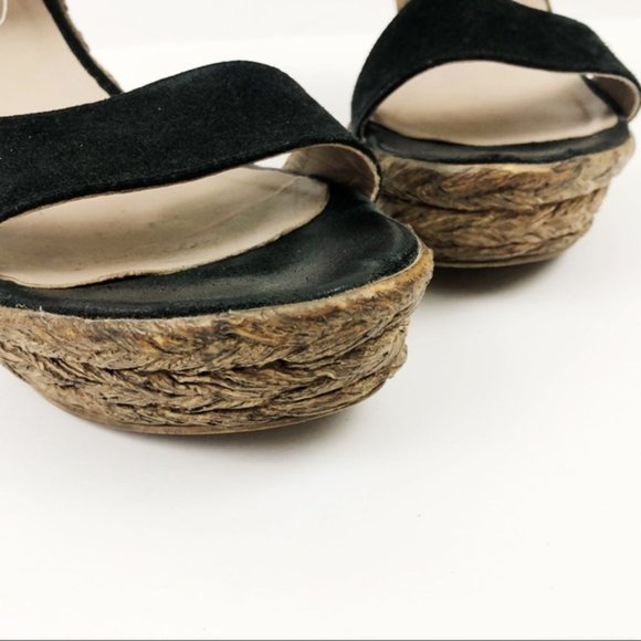 Browns Couture Wedge Espadrille Suede Strap - Picture 4 of 8